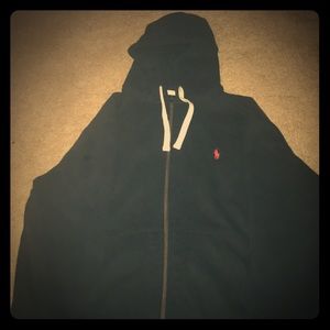 Men’s Large POLO Hooded Sweatshirt (black)